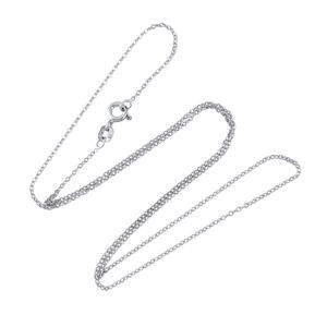 Vintage Italy Ross Simons Sterling Silver 925 0.5mm Cable Chain Necklace 18"